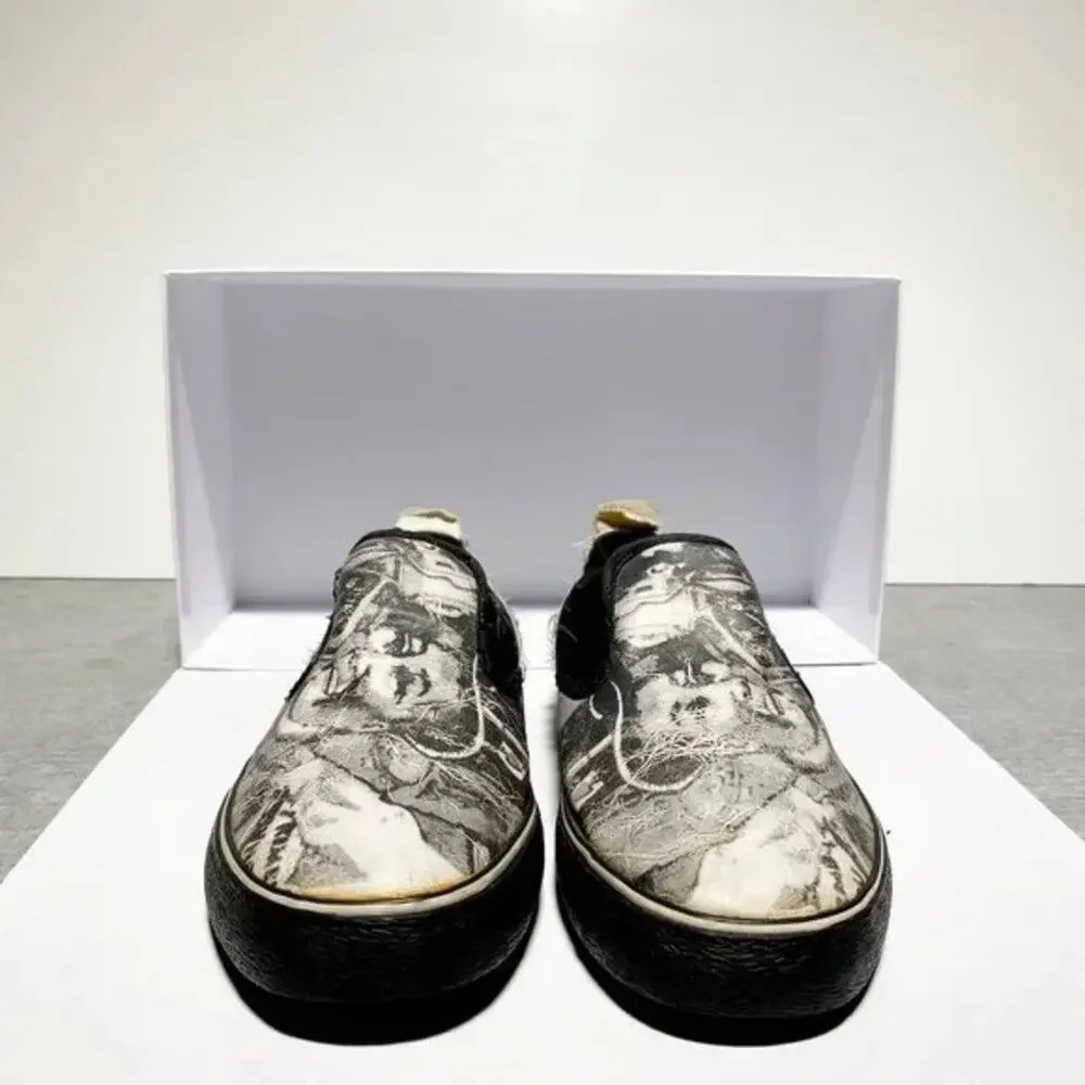 VINTAGE‎ BK - BRITISH KNIGHTS Low Top Art Print Slip Ons